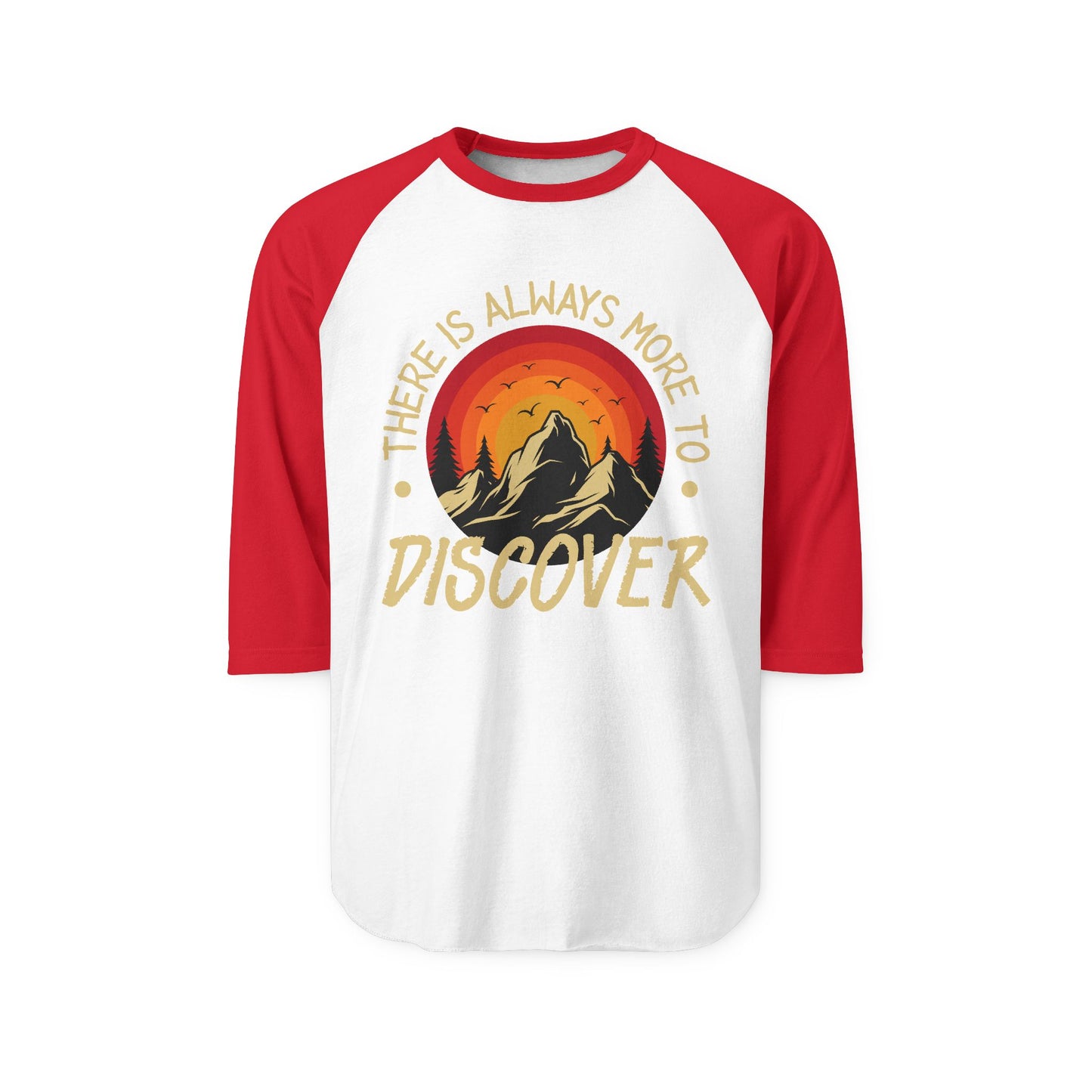 Adult Unisex Three-Quarter Sleeve Raglan Shirt