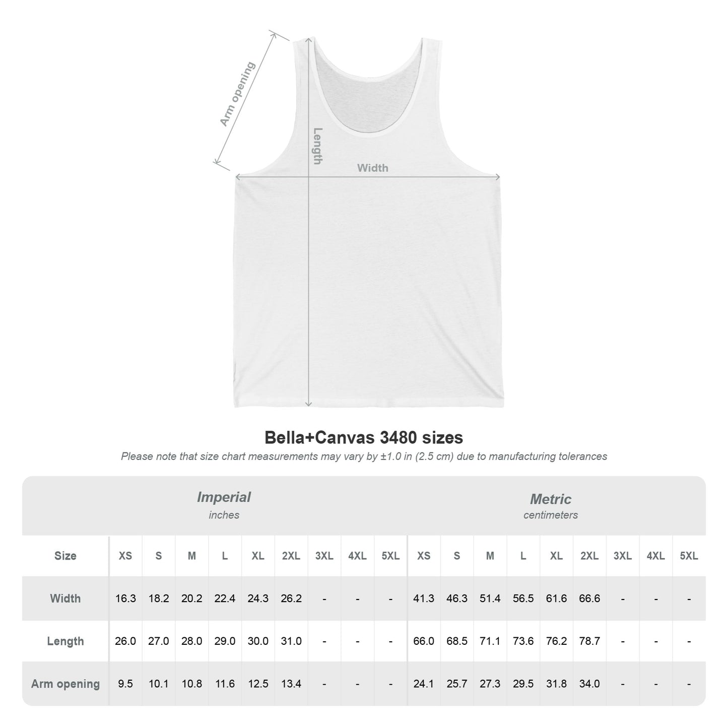 Adult Unisex Jersey Tank