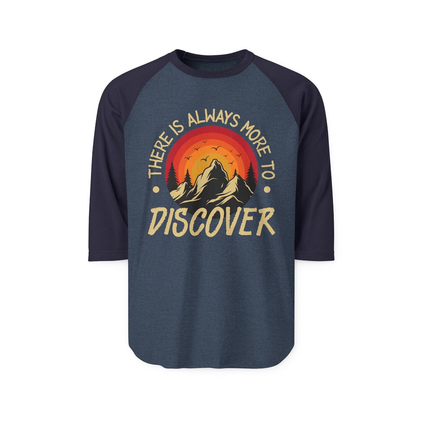 Adult Unisex Three-Quarter Sleeve Raglan Shirt
