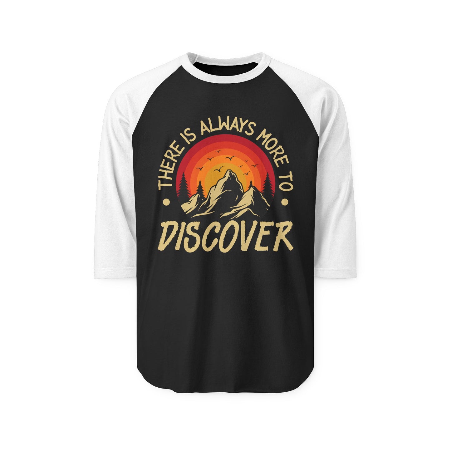 Adult Unisex Three-Quarter Sleeve Raglan Shirt