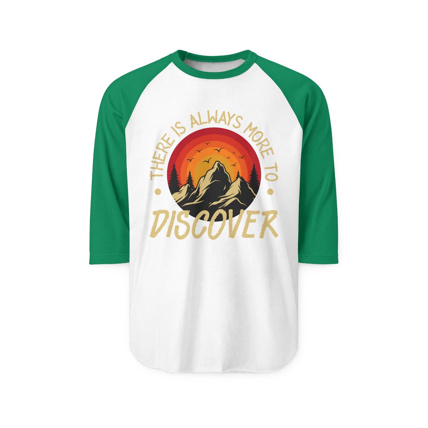 Adult Unisex Three-Quarter Sleeve Raglan Shirt
