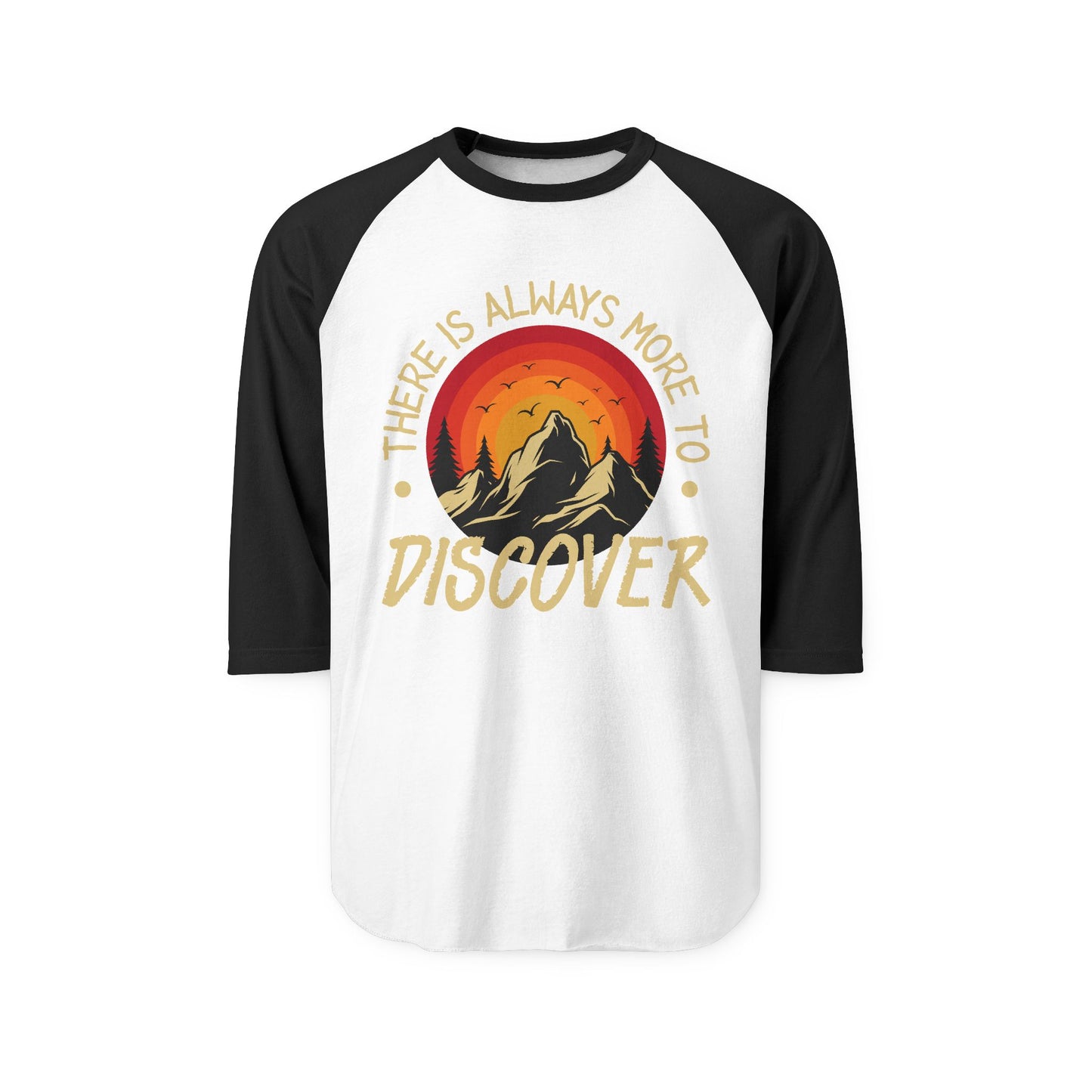 Adult Unisex Three-Quarter Sleeve Raglan Shirt