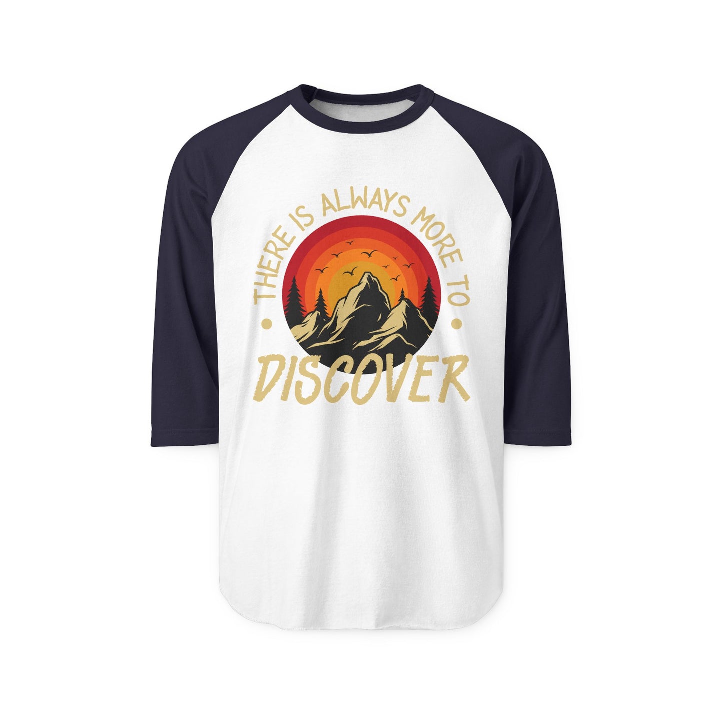 Adult Unisex Three-Quarter Sleeve Raglan Shirt