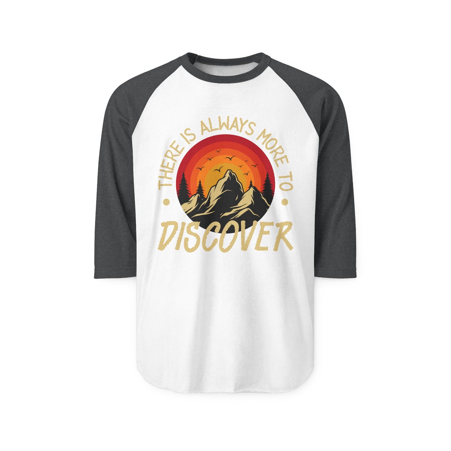Adult Unisex Three-Quarter Sleeve Raglan Shirt